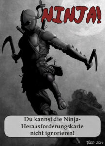 Die Ninja-Herausforderungskarte